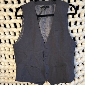 21Men Dark Grey Suit Vest